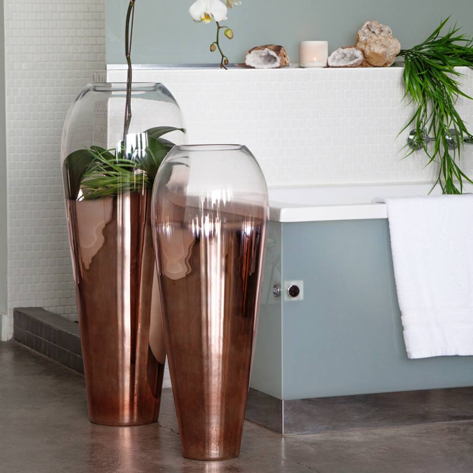 Metallic Vases by 18 Karat. Available at Hold It Contemporary Home.