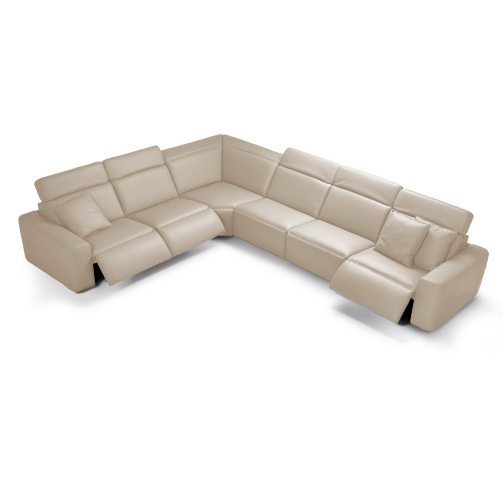 Cliff Leather Motion Sectional 5 Pieces